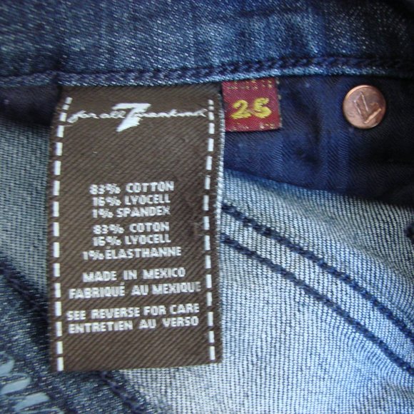 7 For All Mankind Jeans Roxanne Straight Leg Ankle Jeans Stretch Size 25 - Picture 7 of 13